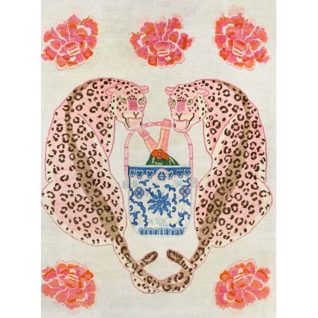 Rhyann Pink Leopard Handmade Wool